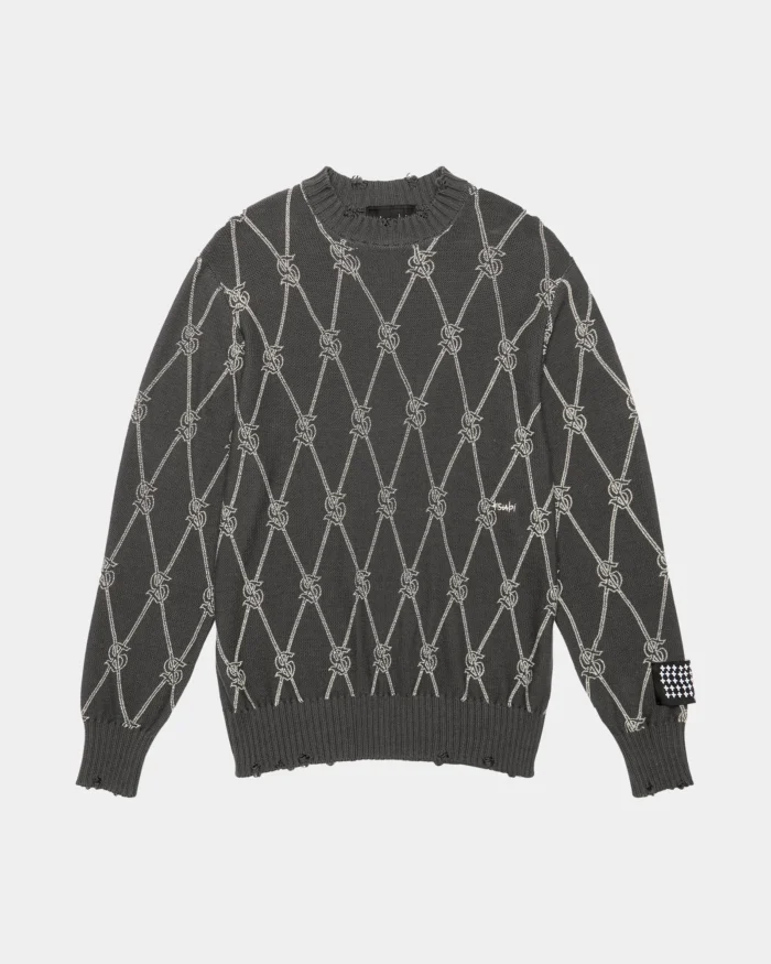 Ksubi Diamond Dollar Knit Crew Grey