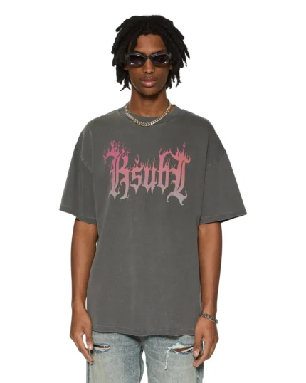 Charcoal Ksubi Fuego Ekcess SS T-Shirt